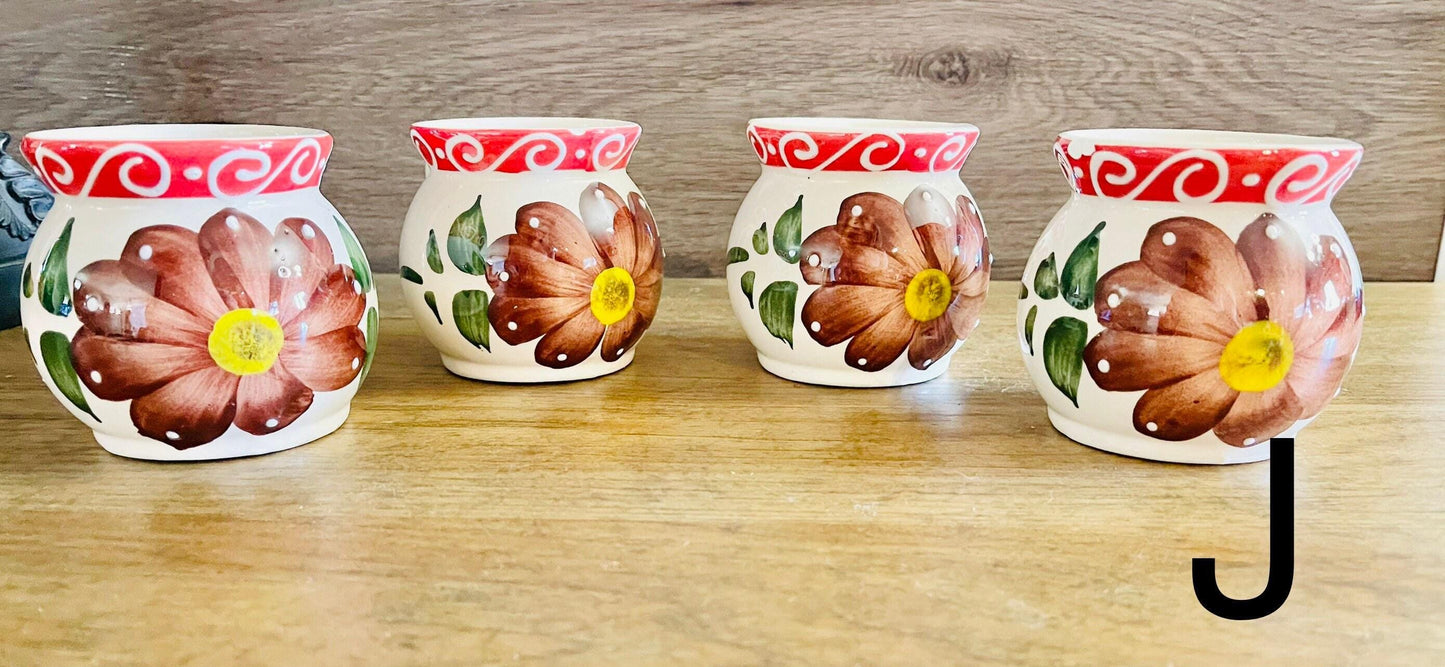 Mexican Pottery Cups Tazas de Barro Mexicanas