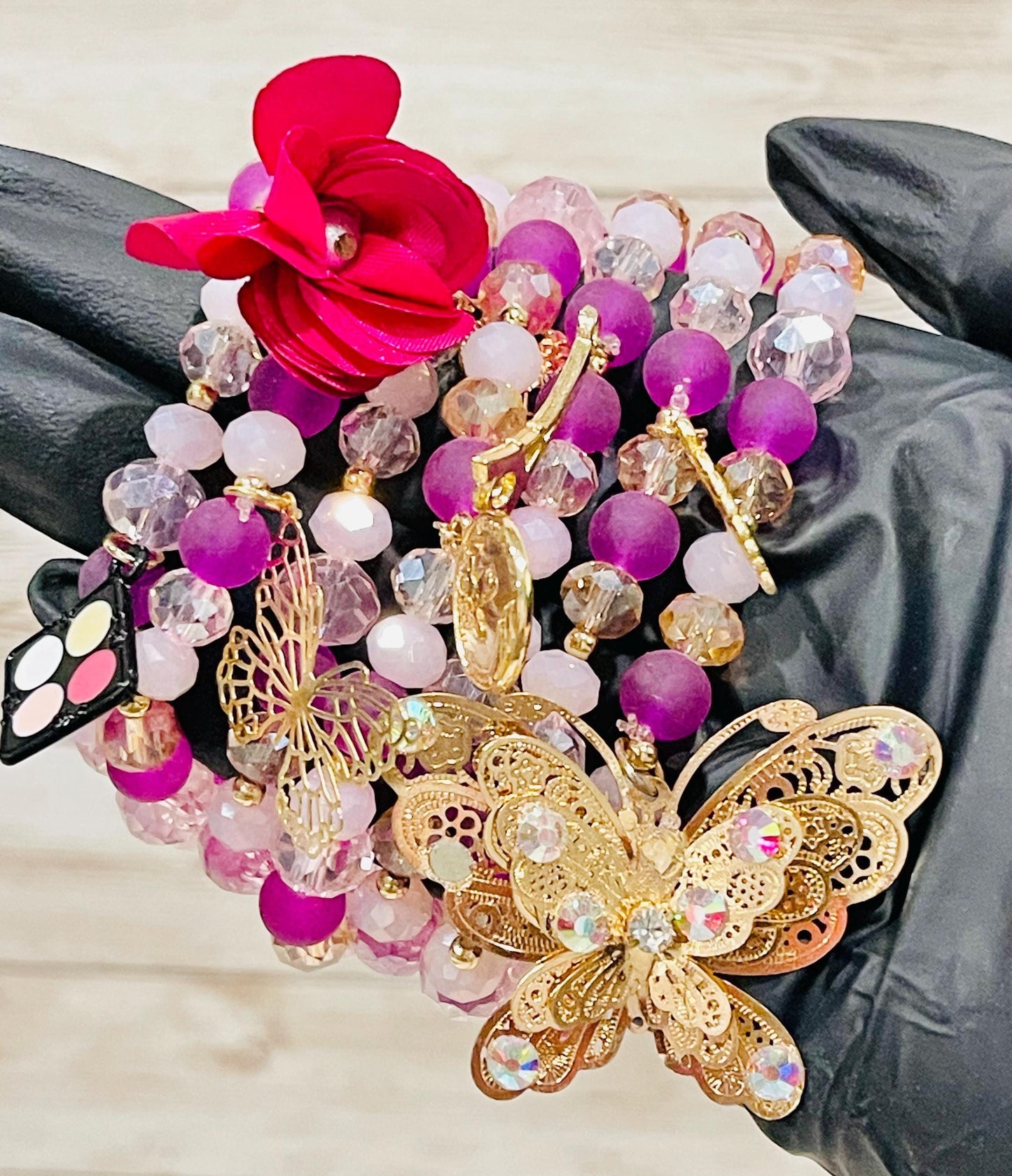 Handmade Mexican Artesanal Bracelets Set of 7 Beaded Bracelets Semanario Artesanal Mexicano 7 Pulseras