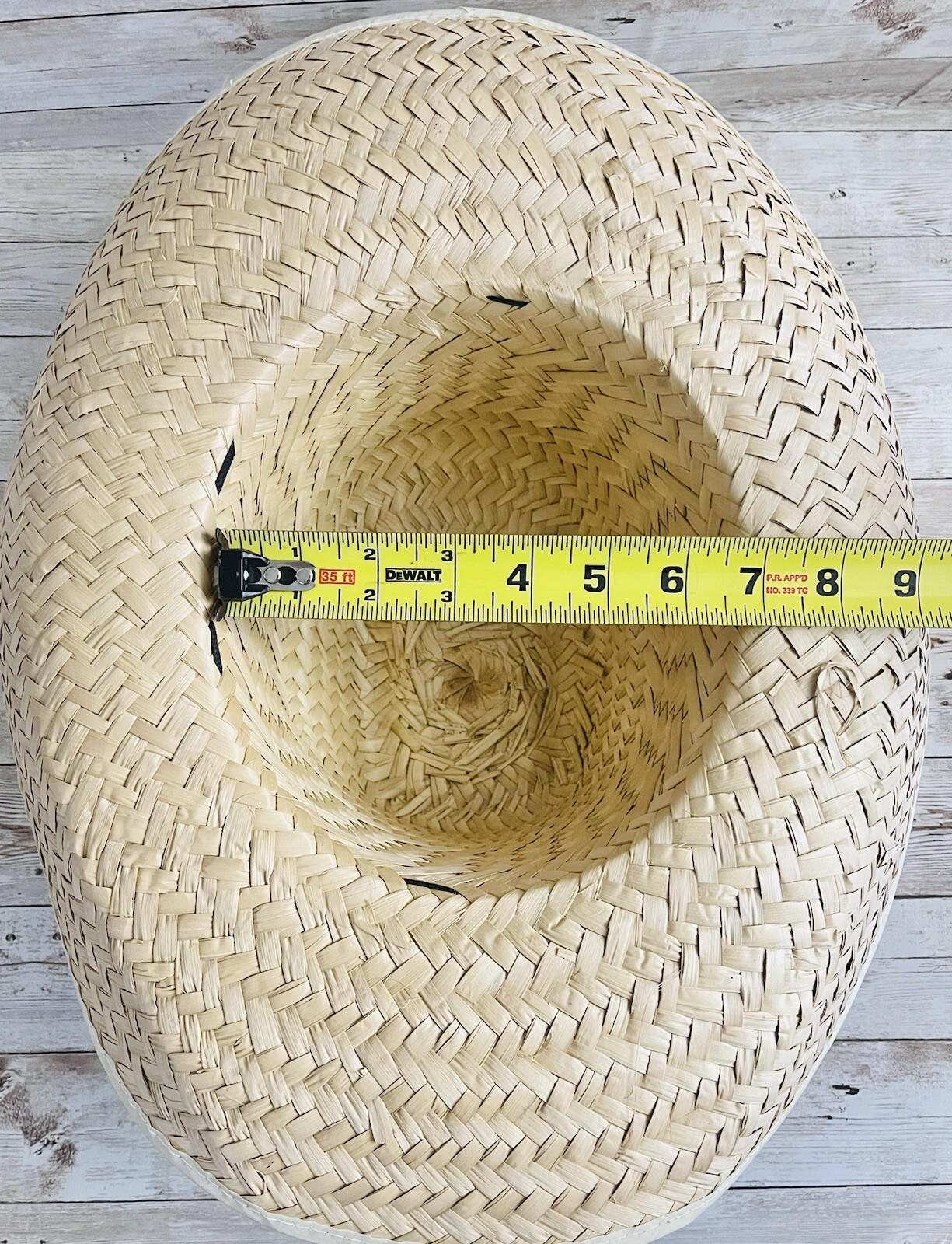 3x Lot Mexican Palm Leaf Straw COWBOY Wide Brim Hat Sombrero Vaquero De Palma