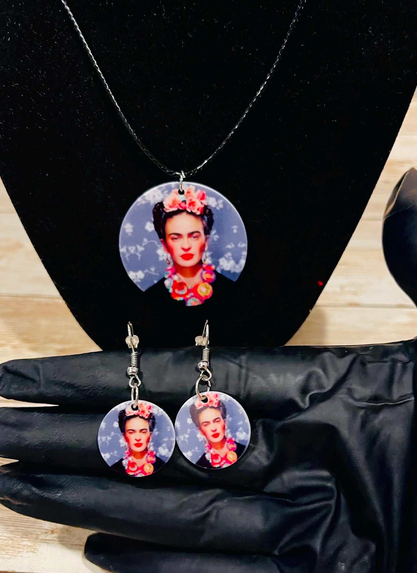 Frida Kahlo Earrings And Necklace Jewelry Set Collar Y Aretes De Frida Kahlo