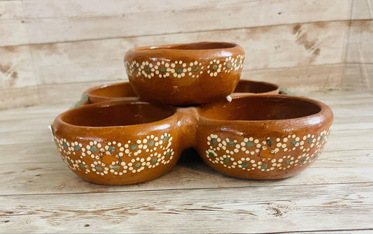 Terracotta Salsa Holder (2, 3, 4 &5 Trays) Salsero de Barro de 2, 3, 4, y 5 Platos