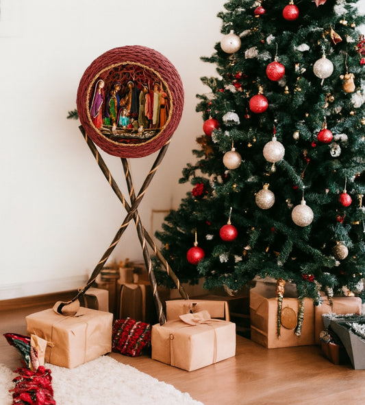 Corn Husk Nativity Set Nacimiento Navideño de Hoja de Maiz