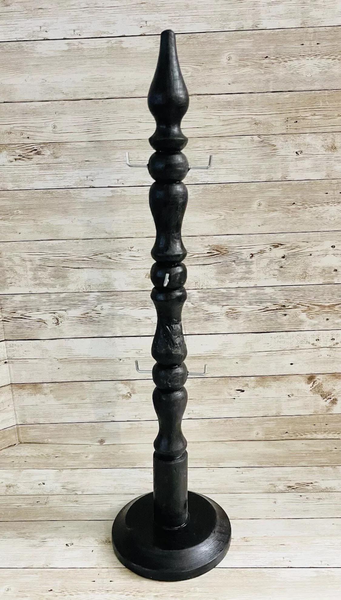 Rustic Wooden Tree Mug Holder Stand Holds 6 Mugs Soporte de Madera para Tazas