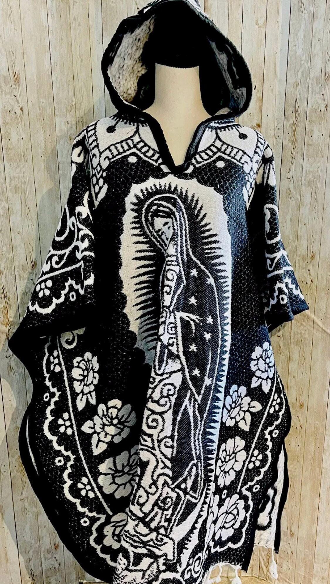 Mexican Poncho Of Virgin Mary and St. Jude Sarape Poncho De La Virgen Maria Y San Judas Tadeo