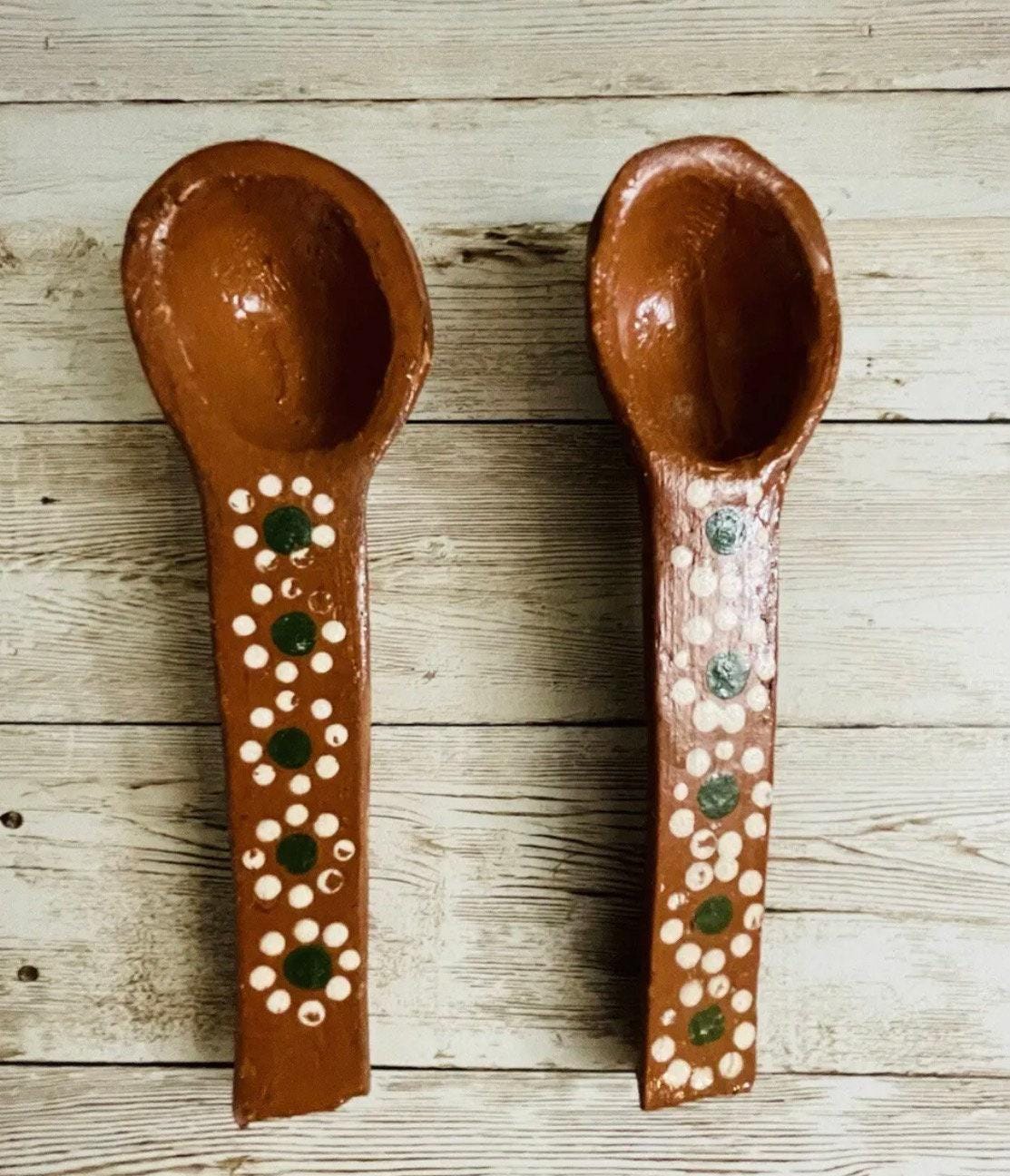 Mexican Terracotta Spoons Cucharas de Barro Mexicano