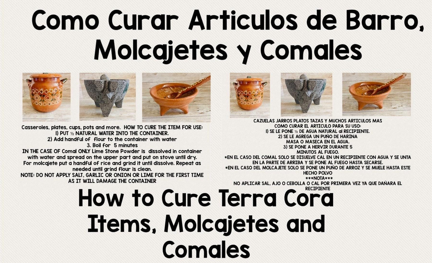2x Authentic Mexican Pig Molcajetes 2 Molcajete Mexicanos de Barro en Forna de Marranito