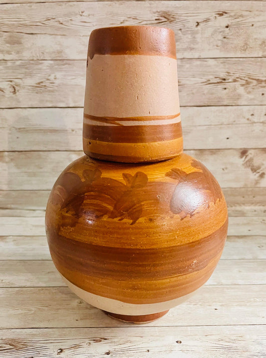 Mexican Clay WaterJug & Cup Botellón Garrafón de Barro Mexicano