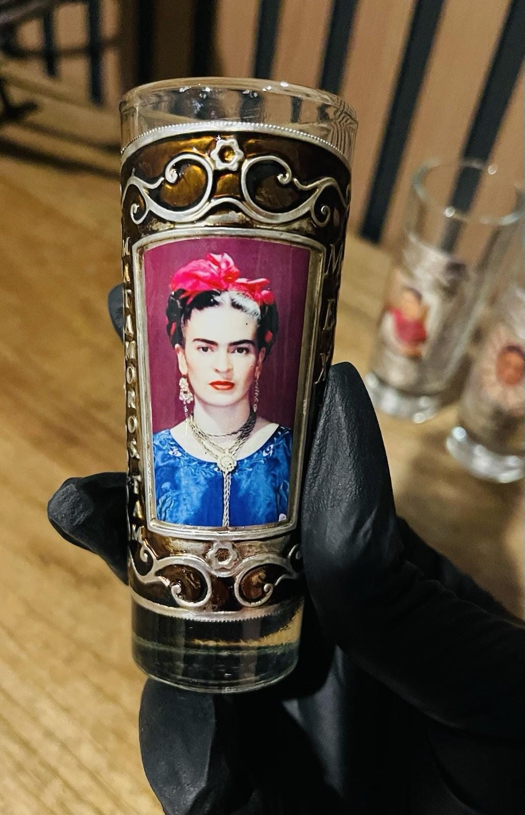 3 Frida Kahlo Mexican Tequila Glass Shot Cups 3 Vasos Tequileros De Frida Kahlo