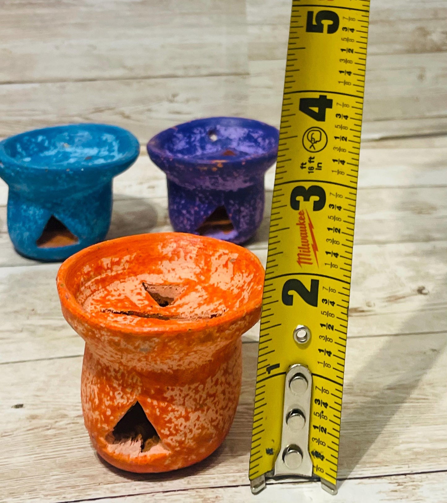 Anafres de Barro Mexicano Chico Small Mexican Clay Incense Burner for Day of the Dead Dia de Muertos
