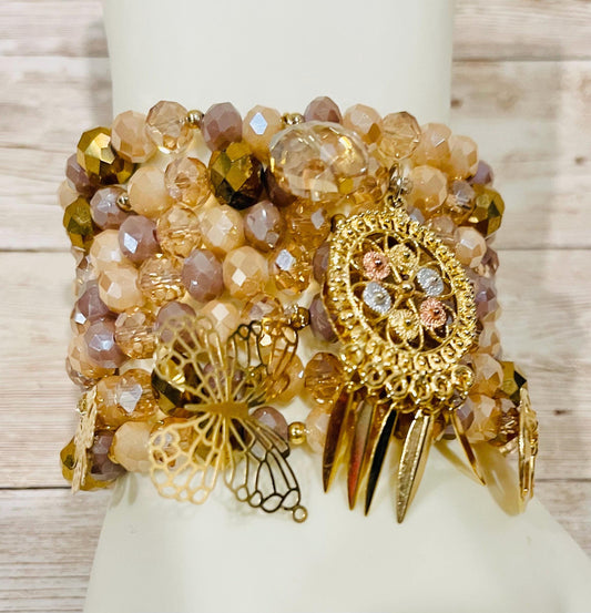 Handmade Mexican Artesanal Bracelets Set of 7 Beaded Bracelets Semanario Artesanal Mexicano 7 Pulseras