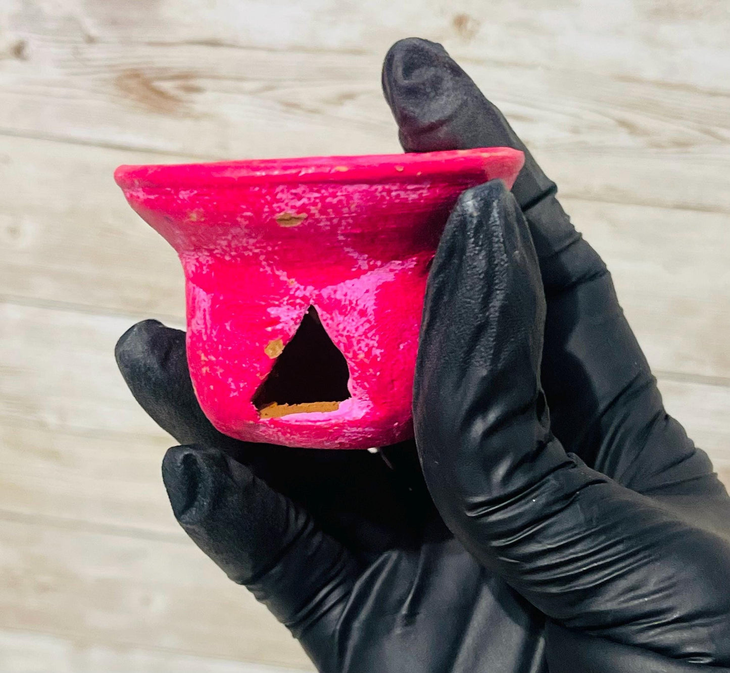 Anafres de Barro Mexicano Chico Small Mexican Clay Incense Burner for Day of the Dead Dia de Muertos