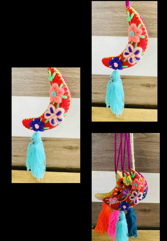 Mexican Tree Ornaments Pompom, Tassel Accessory Charms Keychains Bag Accessories Pompones