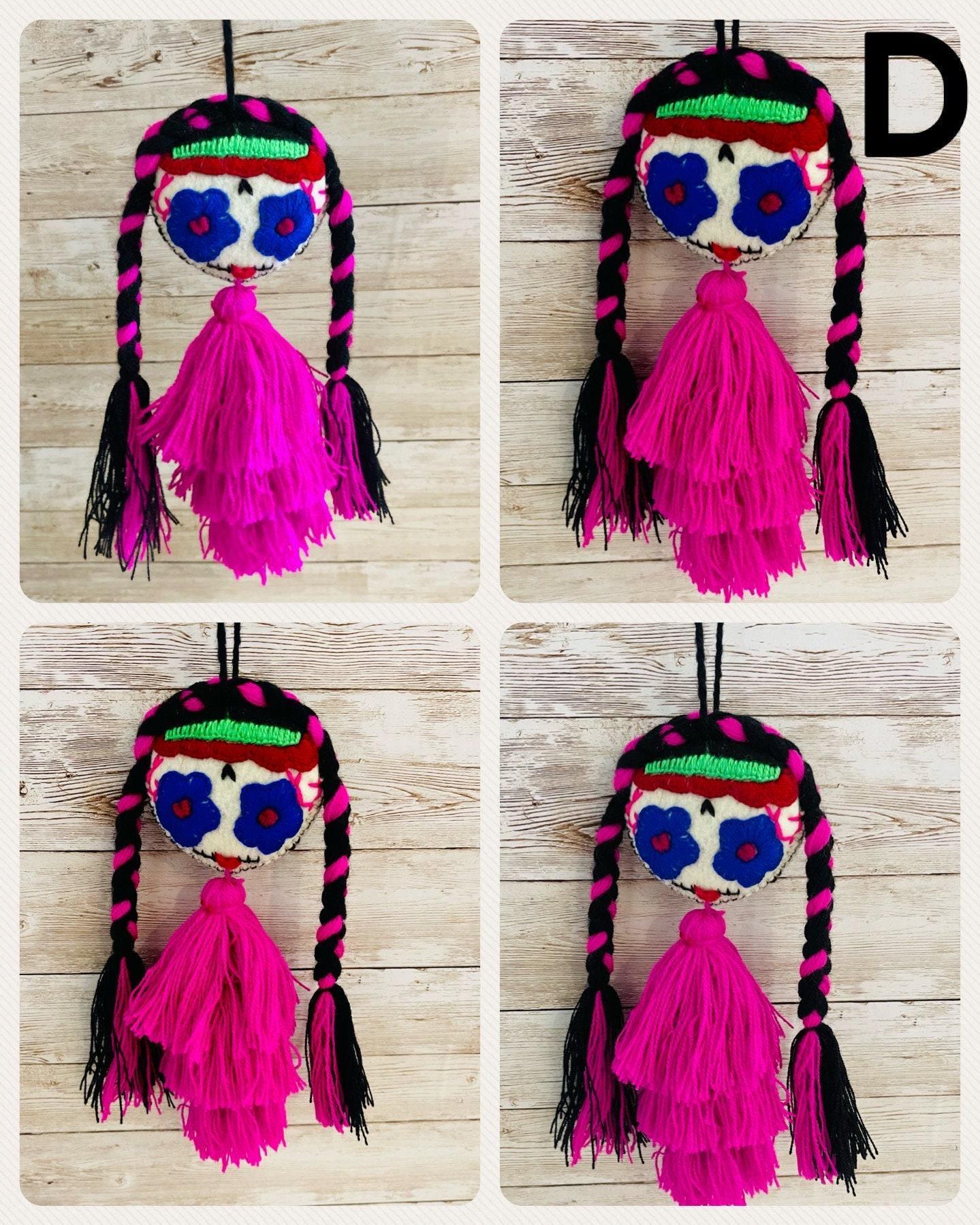 Day of the Dead Catrina Tassle Pom Pom Dia de Muertos Catrinas
