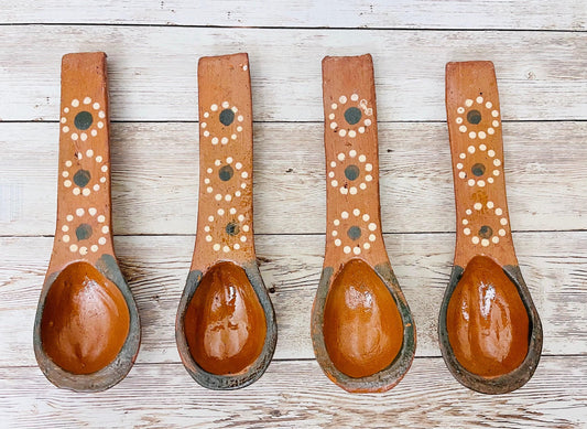 Mexican Terracotta Spoons Cucharas de Barro Mexicano