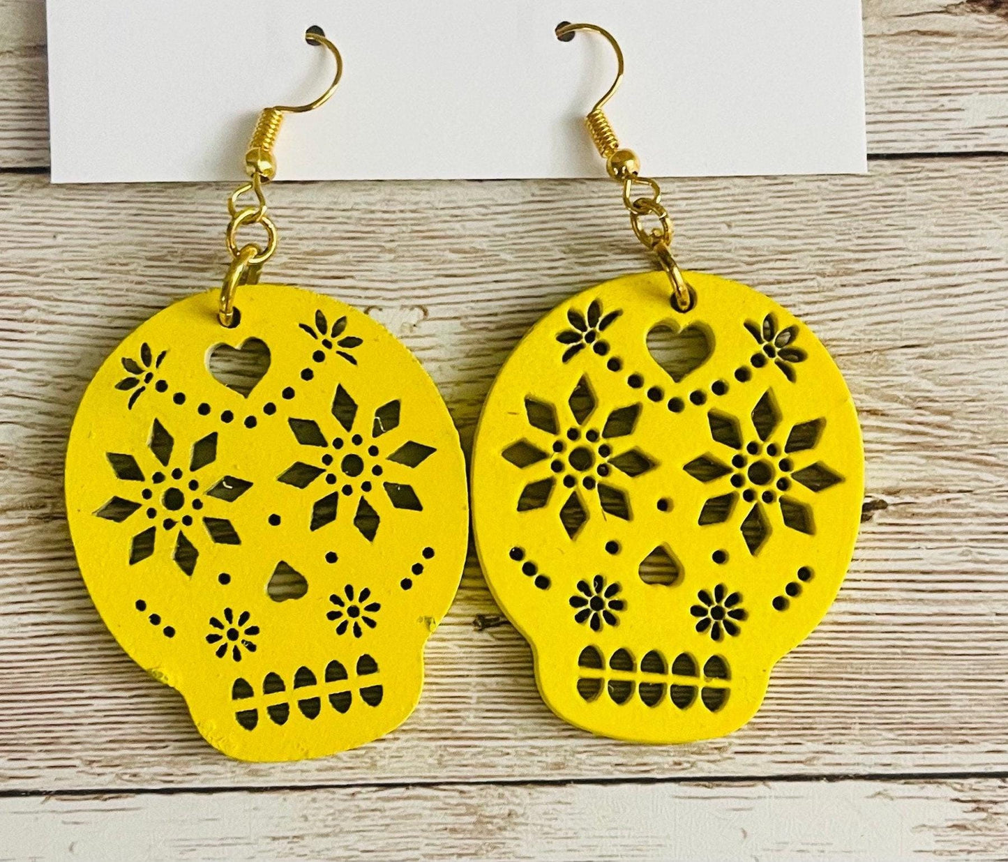 2x Day of the Dead Earrings 2 Pares de Aretes de Dia de Muerto