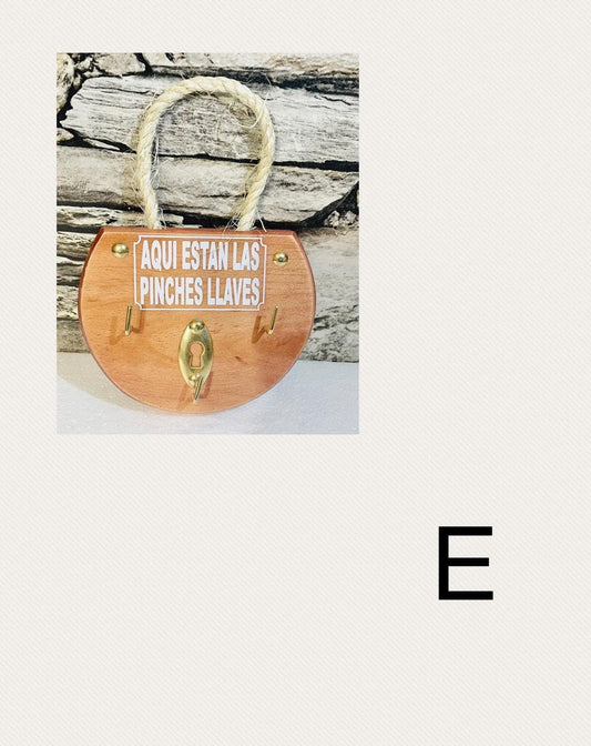 Llavero Mexicano Aqui Estan Las Pinches Llaves Porta Llaves Keychain Key Holder Display-Key Wall Display Mexican Key Holder