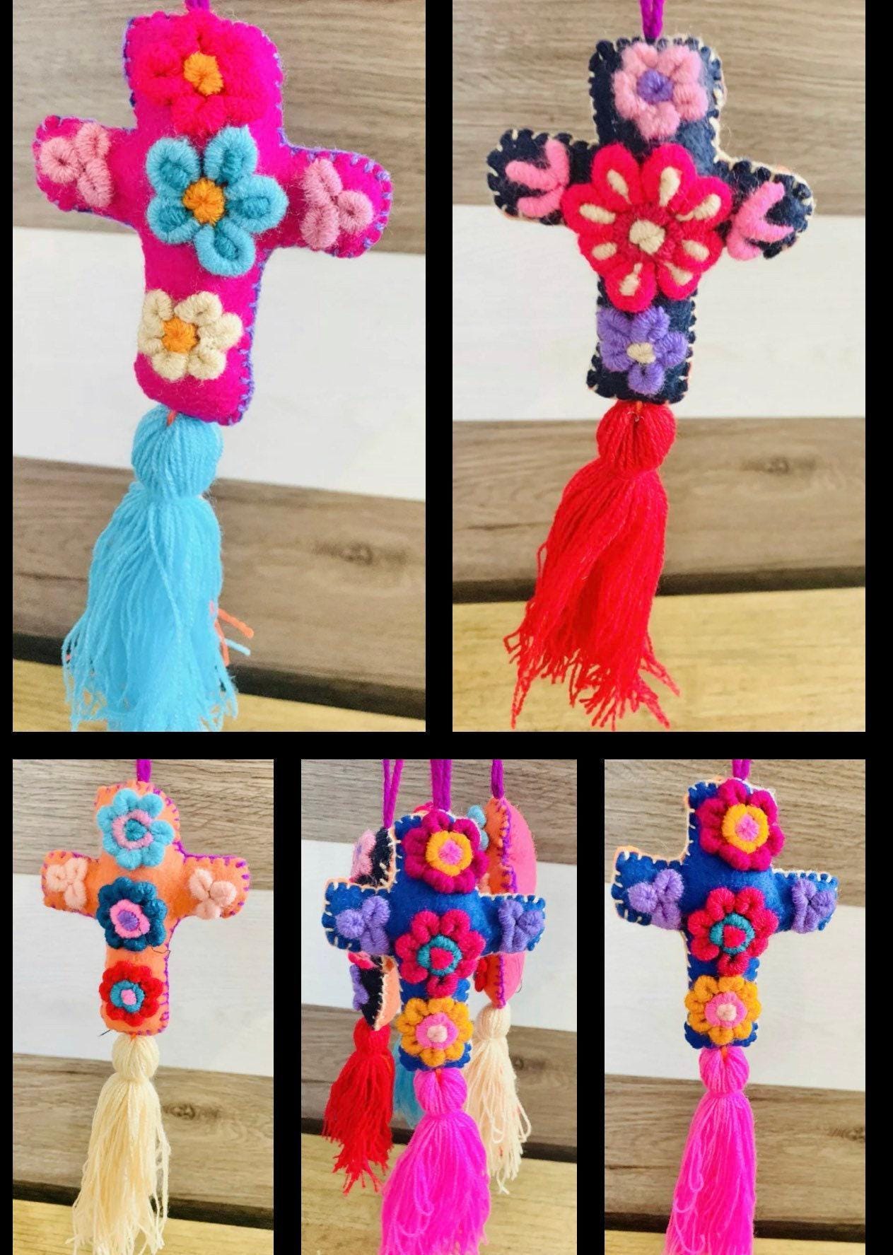 Mexican Tree Ornaments Pompom, Tassel Accessory Charms Keychains Bag Accessories Pompones