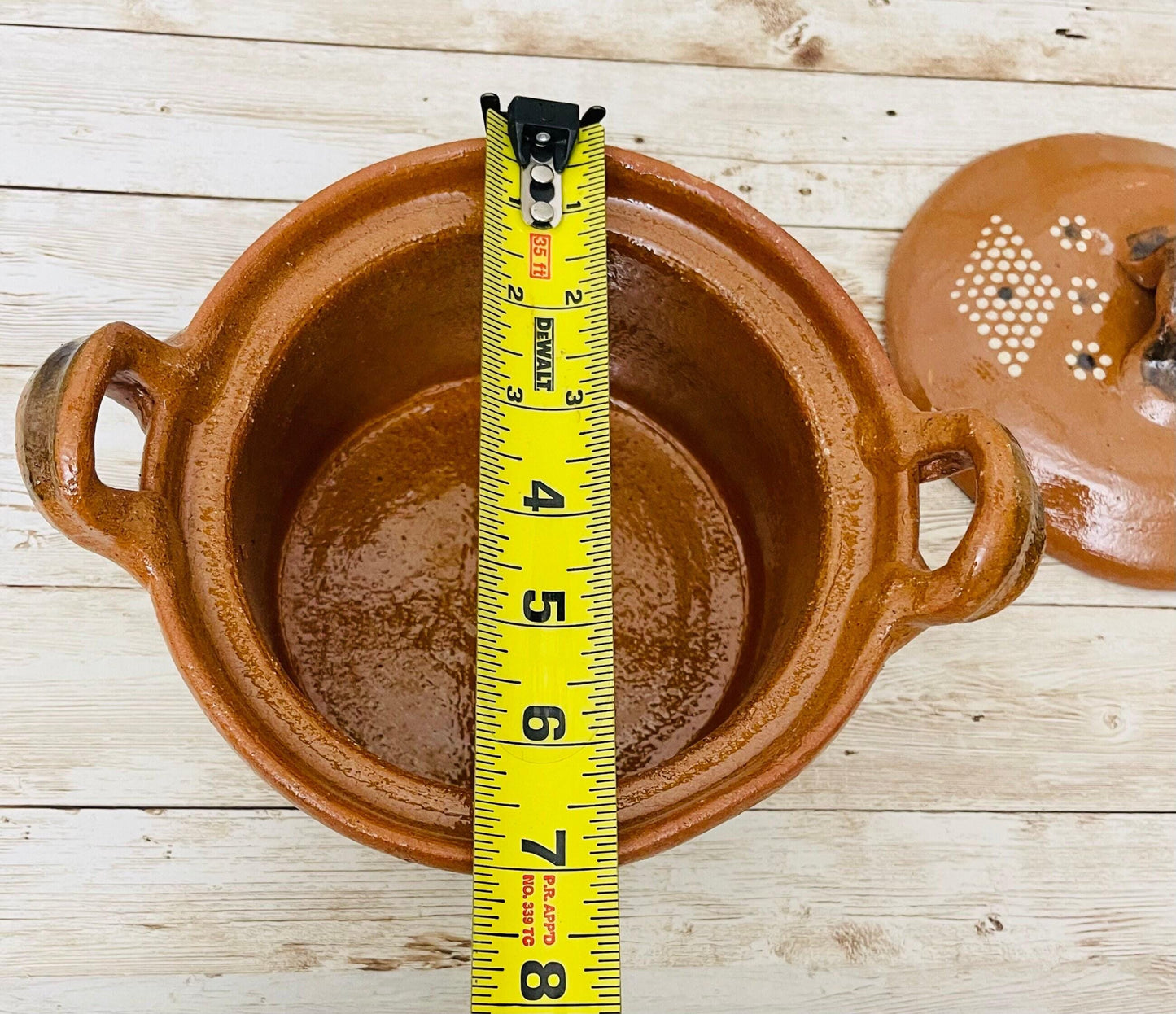Mexican Terra Cota Casserole Cazuela de Barro con Tapa