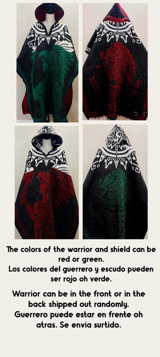 Mexican Poncho Aztec Calendar Poncho Gavan Calendario Azteca con Amor Eterno