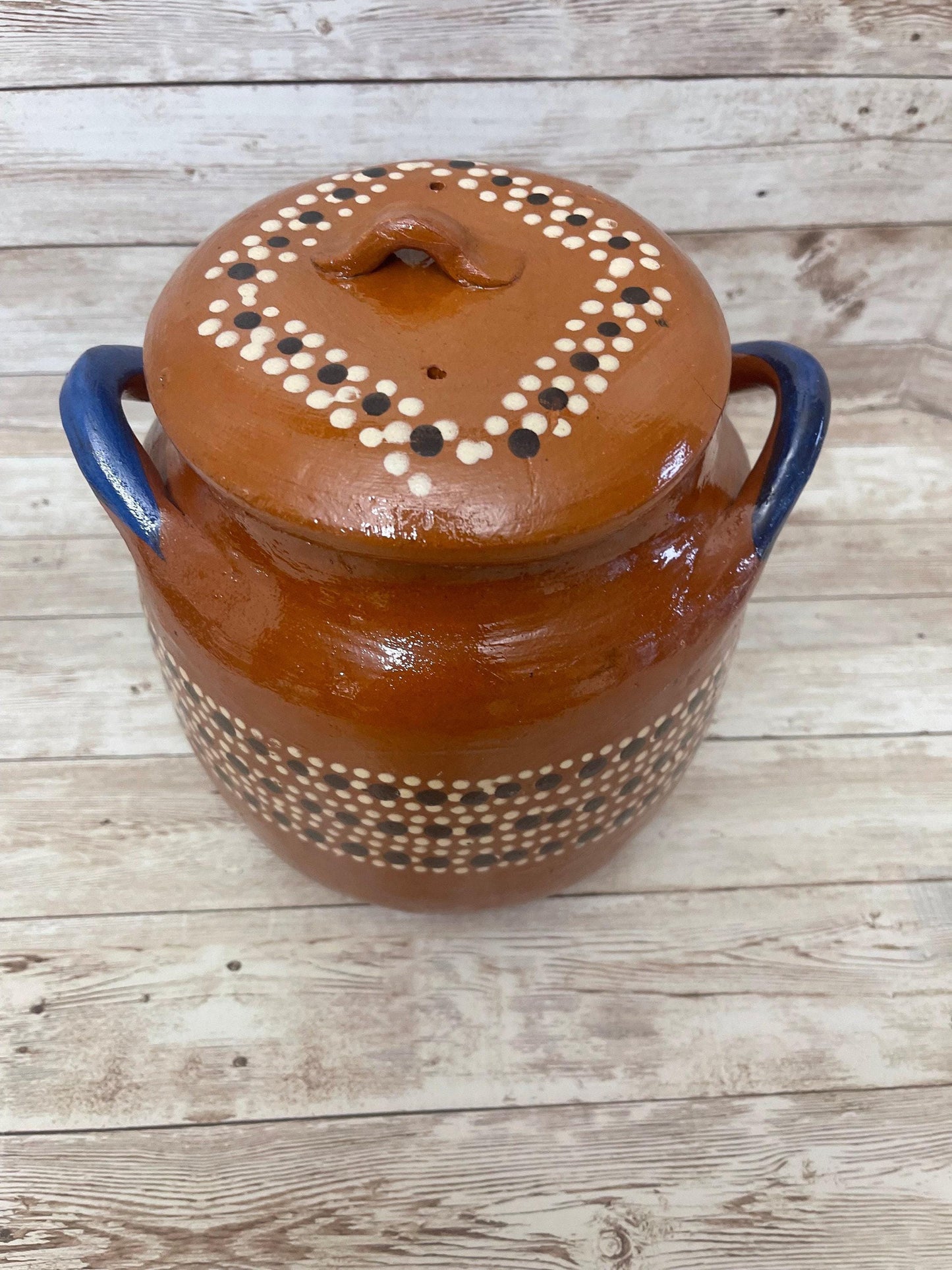 Handmade Clay Pot for Beans Jarro de Barro para Frijoles Terracota Beans Pot
