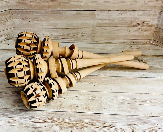 Mexican Wood Molinillo for Hot Chocolate Stirrer Molinillo Mexicano De Madera