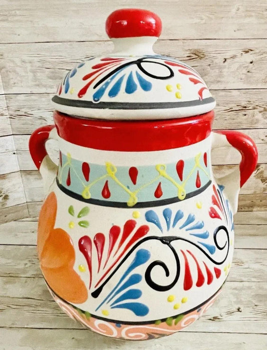 Olla de Barro Frijolera con Tapa Terra Cota Pot with lid Fits Up To 128 Fl. Oz