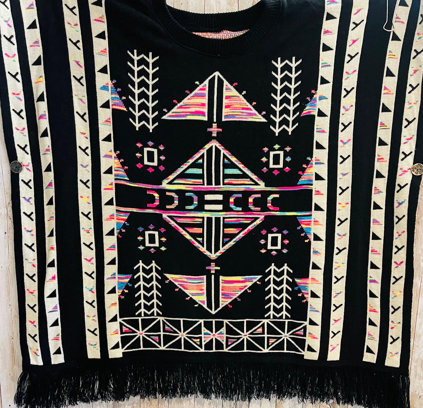 Mexican Artesenal Mañanita Poncho Jorongo Capa Mexicana Artesanal