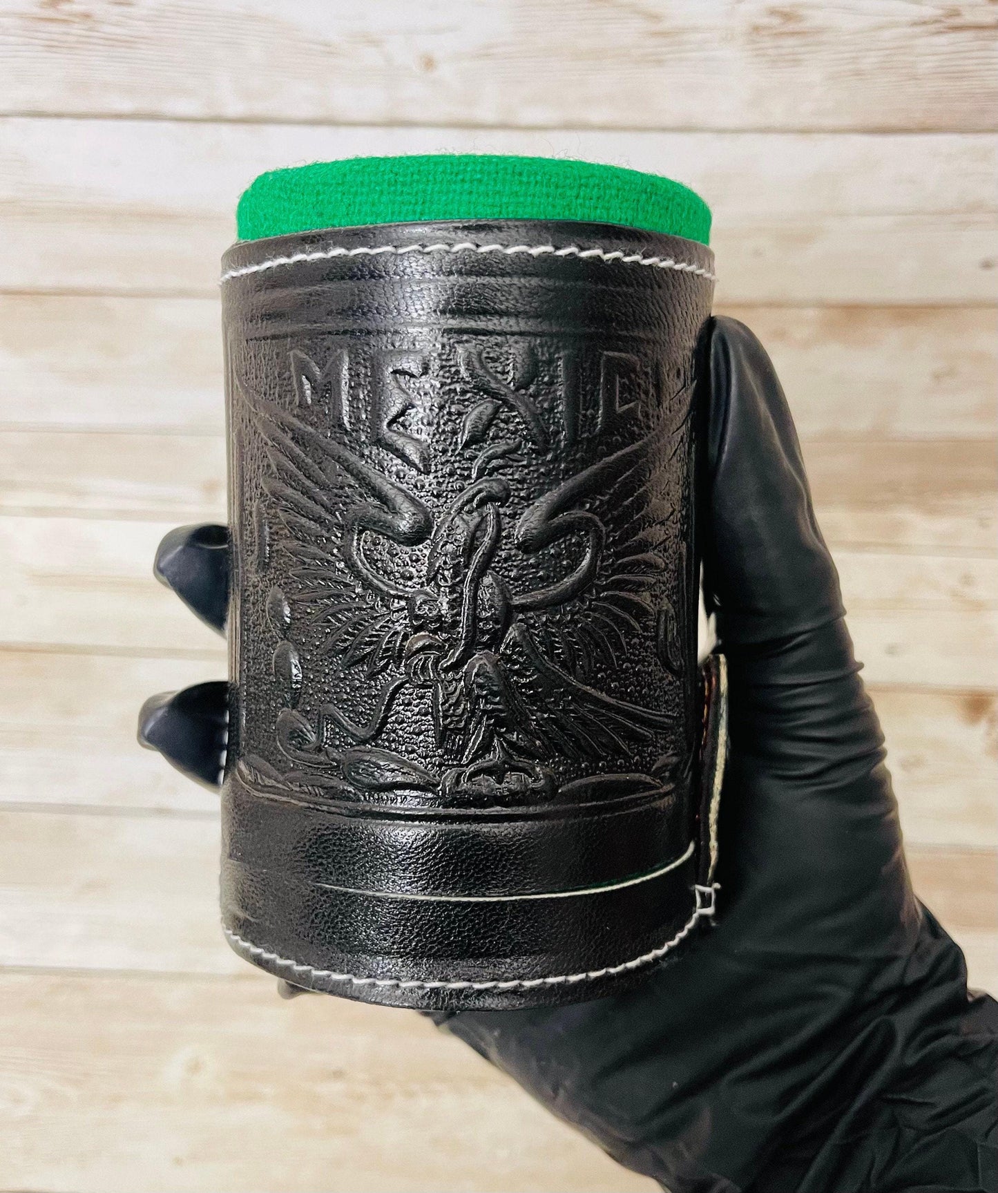 Cubilete Mexicano Poker Dice Cup Leather Engraved