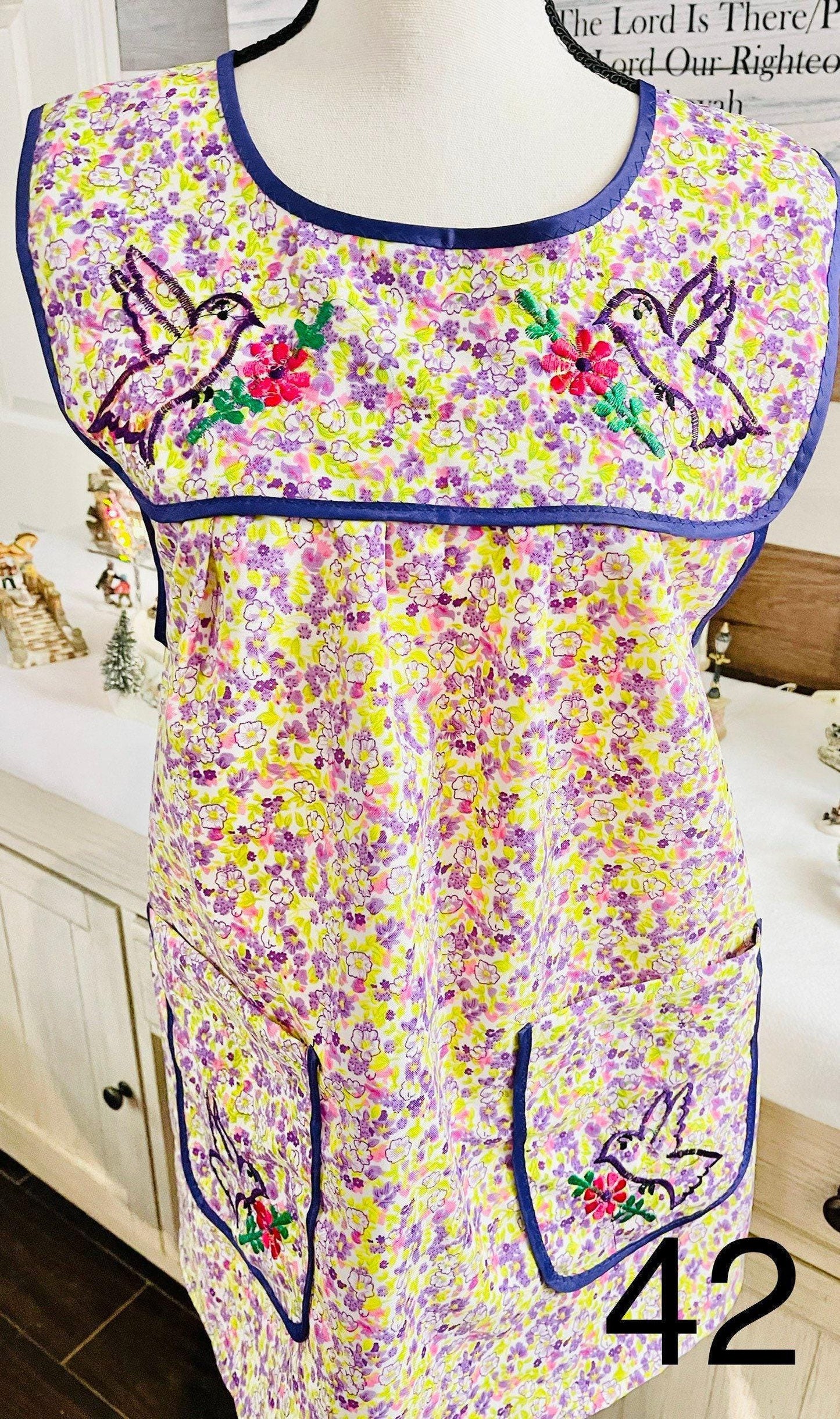 Embroidered Handmade Aprons M/L