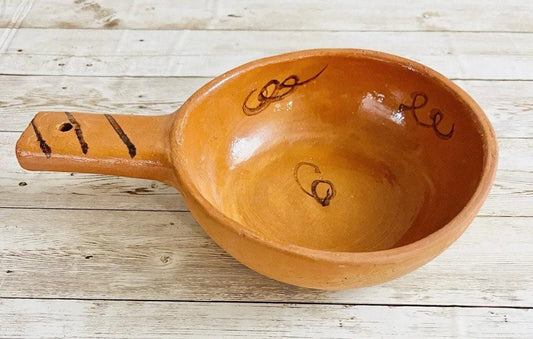 Sarten de Barro Mexicano Perfecto Para Queso Flameado Terracotta Cooking Pot