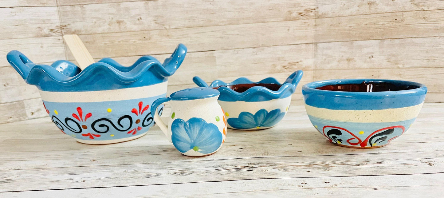 Terra Cota Mexican Clay Salsa Bowls Platos de Barro Engove