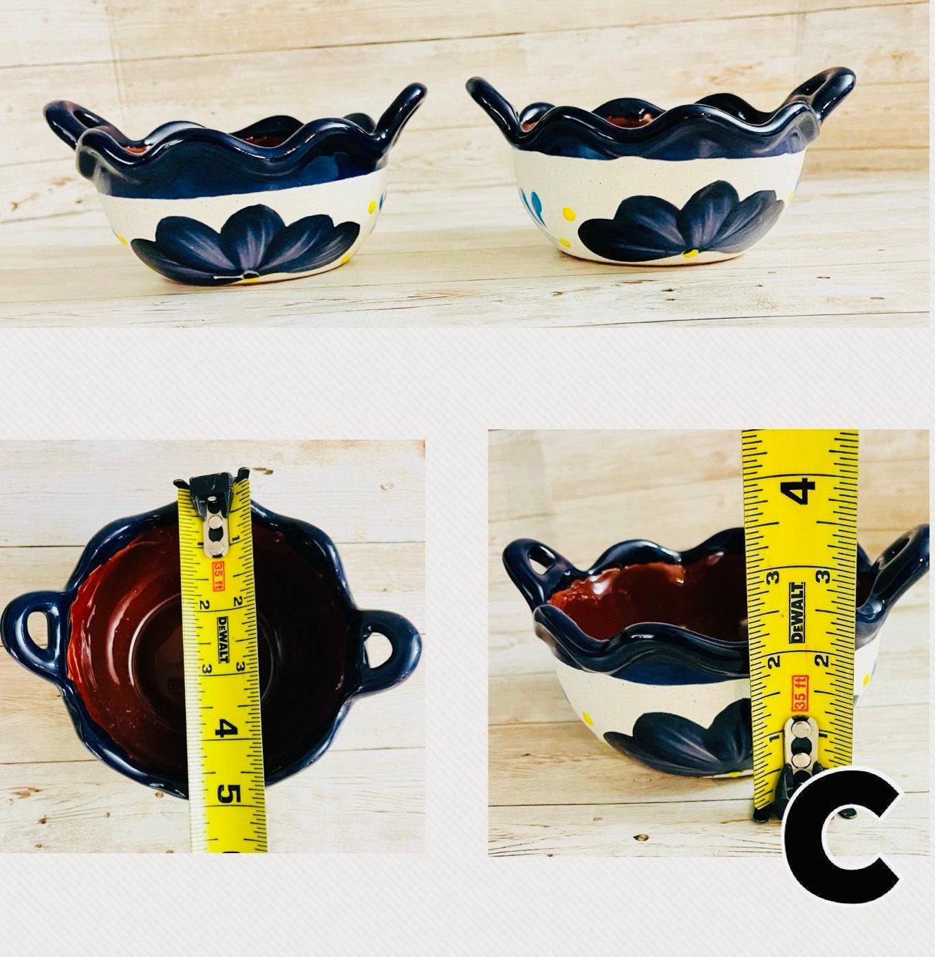 Terra Cota Mexican Clay Salsa Bowls Platos Salseros de Barro