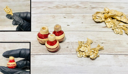 Mexican Mini Day of Dead Mini Handwoven Fans & Cantaritos Abanicos y Cantaritos