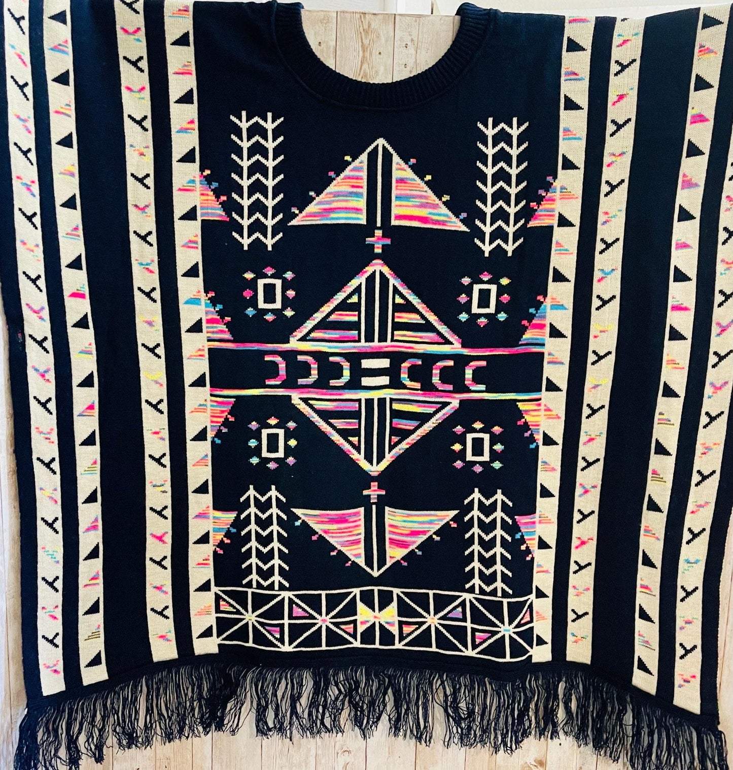 Mexican Artesenal Mañanita Poncho Jorongo Capa Mexicana Artesanal
