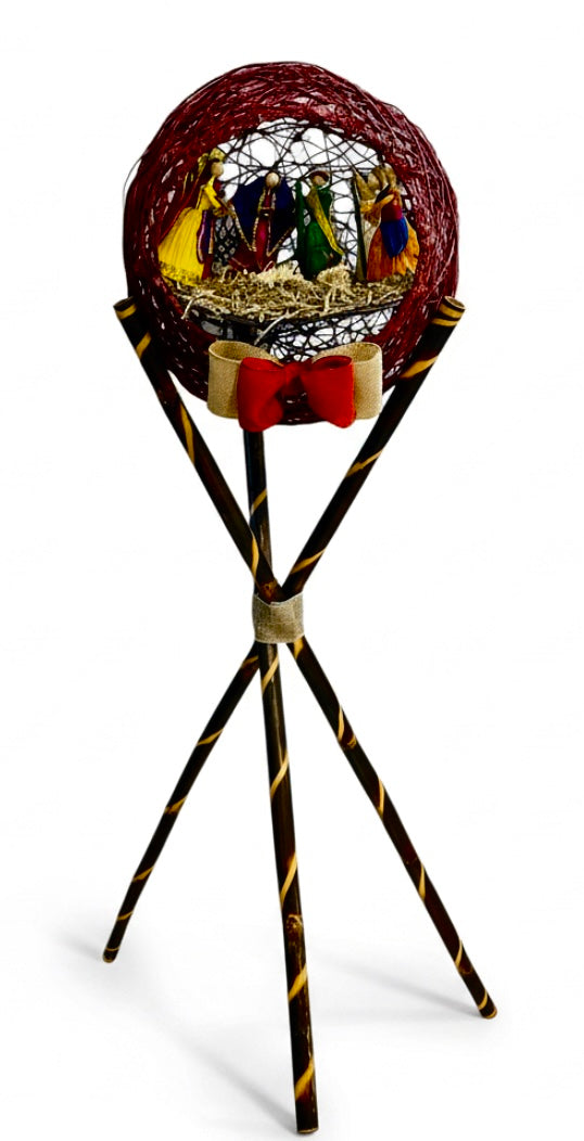 Corn Husk Nativity Set Nacimiento Navideño de Hoja de Maiz