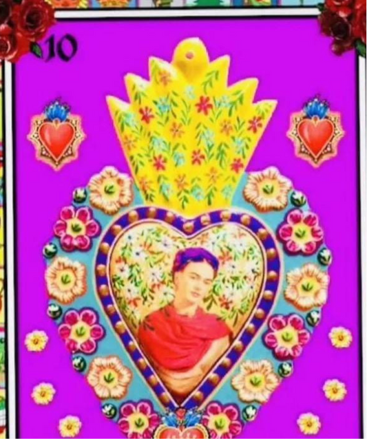 Mandil de Frida Kahlo Loteria Mexican Frida Loteria Apron