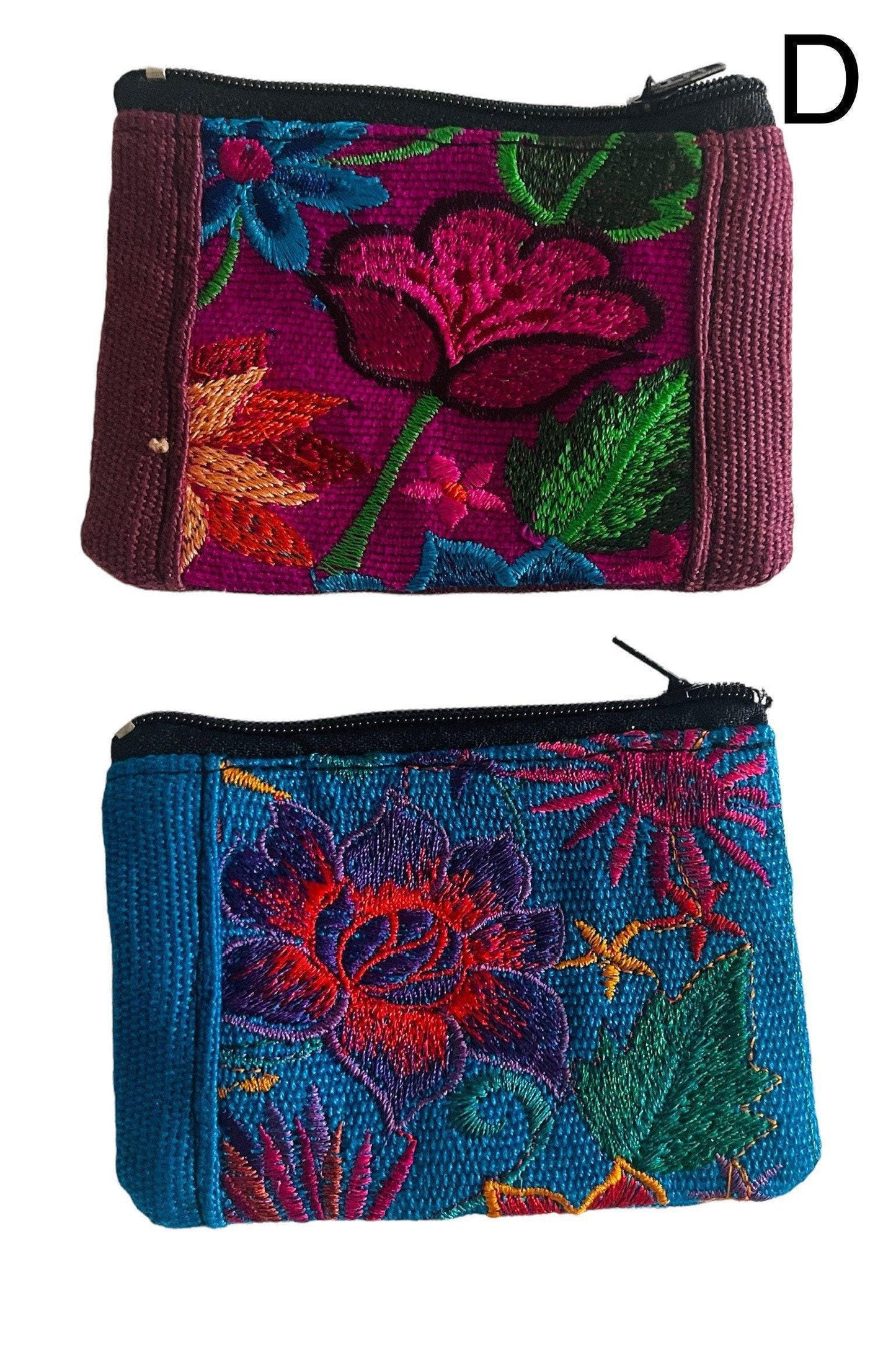 Mexican Embroidered Coin Purses 3x4 inches