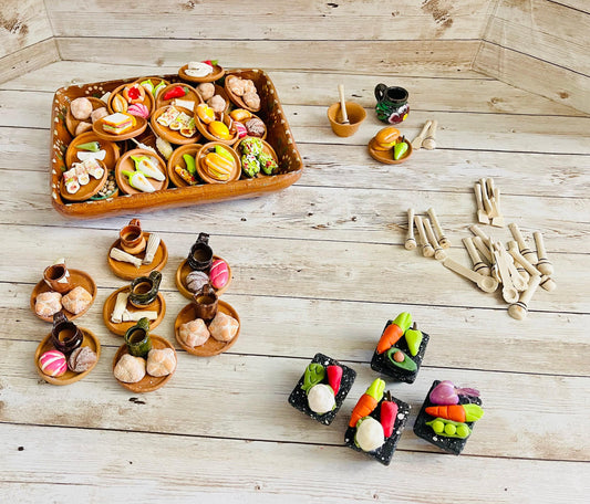 Miniature Day of the Dead Food Offerings Ofrendas de Comida para Dia De Muertos