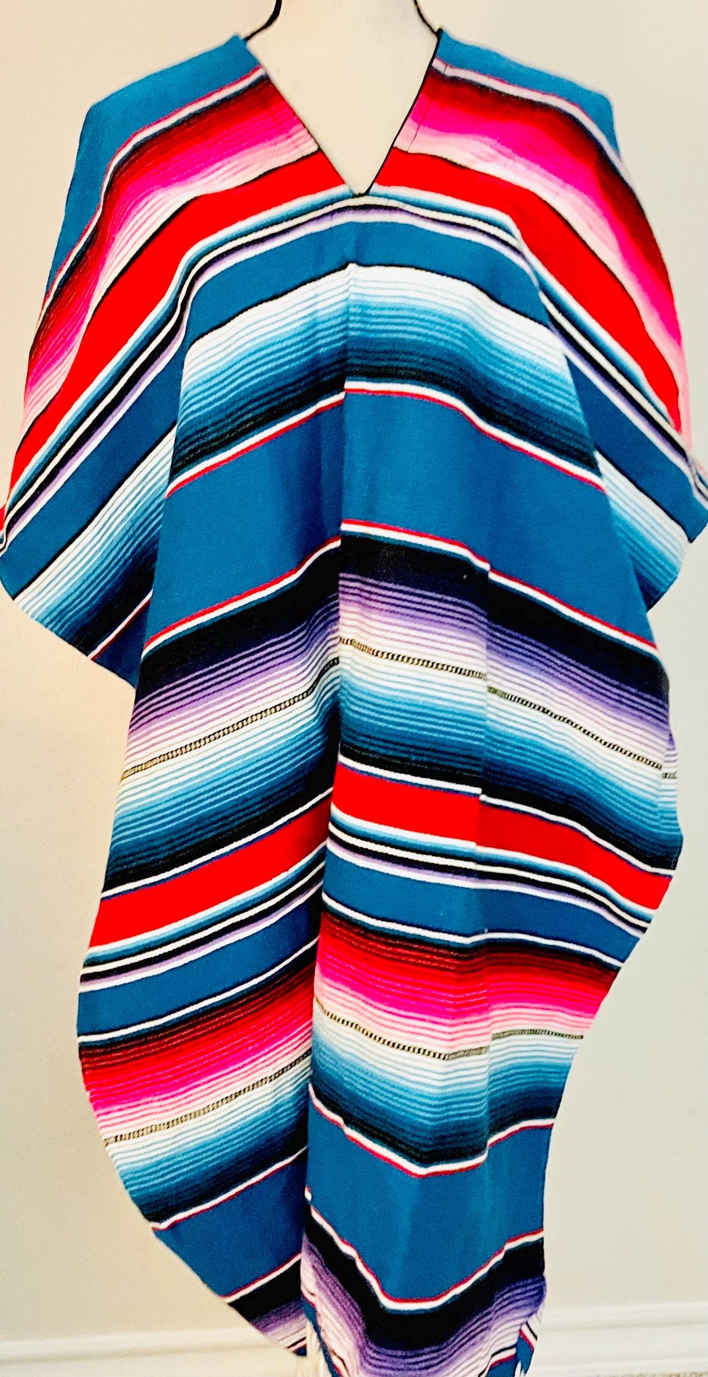 Adult Mexican Saltillo Poncho Sarape Poncho Sarape Saltillo Mexicano