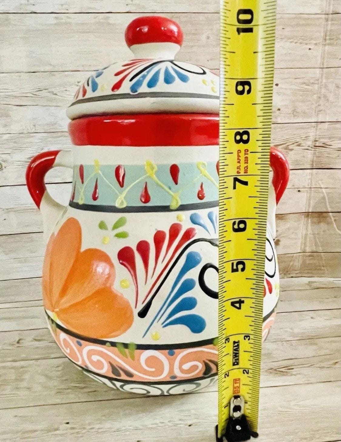 Olla de Barro Frijolera con Tapa Terra Cota Pot with lid Fits Up To 128 Fl. Oz