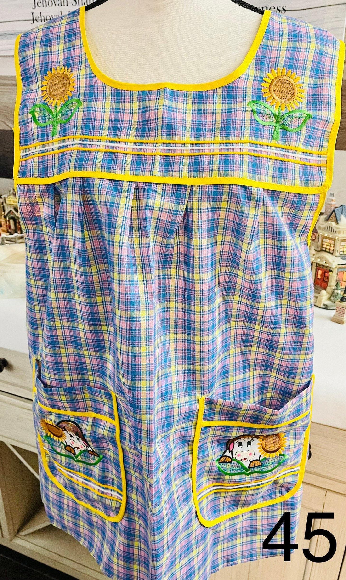 Embroidered Handmade Aprons M/L
