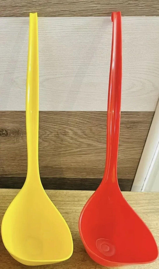 Mexican Plastic Ladle Hooked Handle Spoon for Vitrolero Lemonade Soup Cucharon De Plastici Mexicano para Aguas Frescas Sopa
