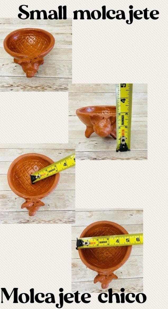 2x Authentic Mexican Pig Molcajetes 2 Molcajete Mexicanos de Barro en Forna de Marranito