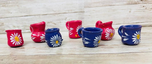 7x Mini Cantaritos Jarritos or Hot Tea Mini Cantaritos Jarritos Mexicanos