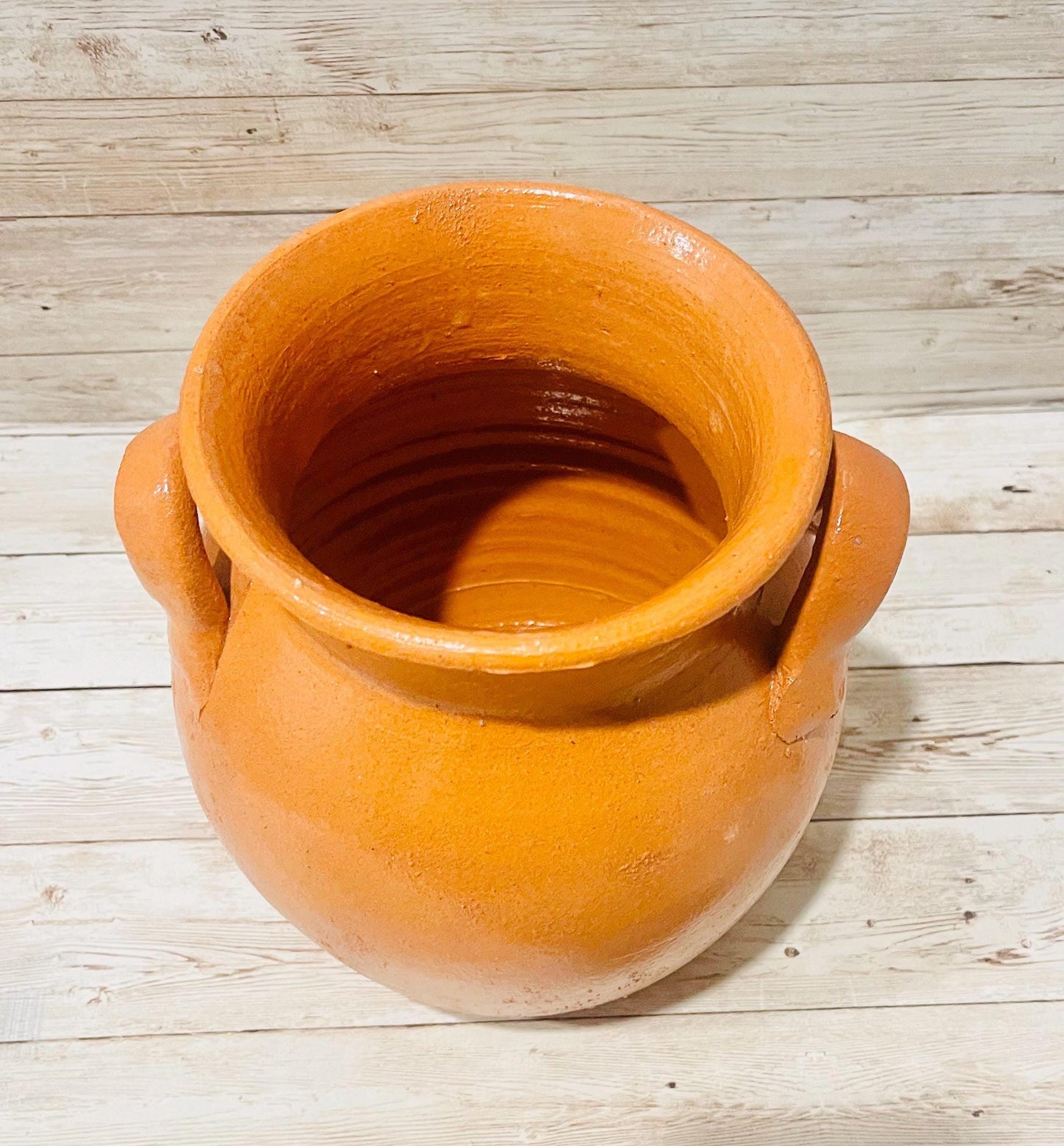 Mexican 2 Liter Terra Cota Pot Olla de Barro Mexicana de 2 Litros