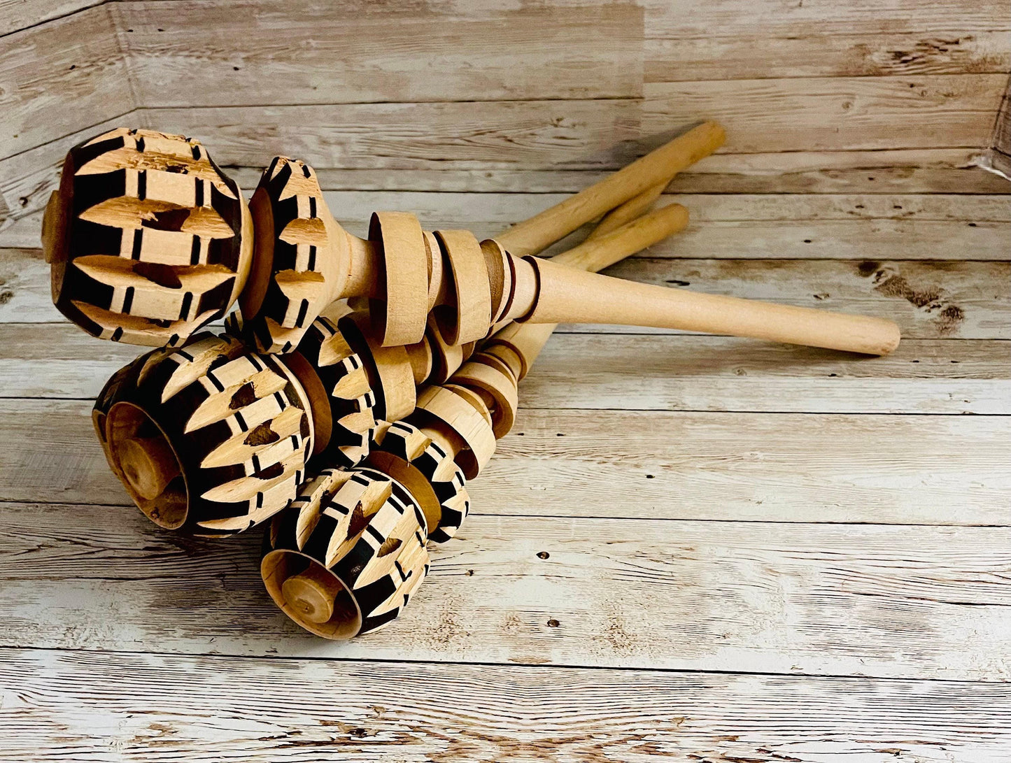 Mexican Wood Molinillo for Hot Chocolate Stirrer Molinillo Mexicano De Madera