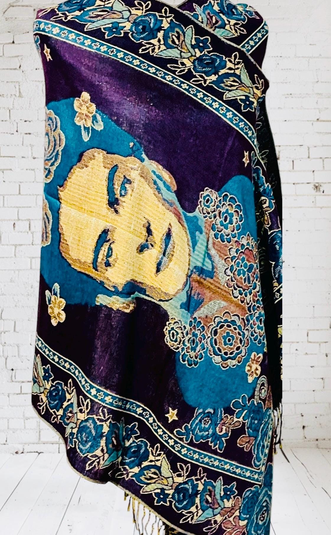 Artesenal Mexican Frida Kahlo Shawl Wrap Reboso Pashima Artesanal Mexicano de Frida Kahlo