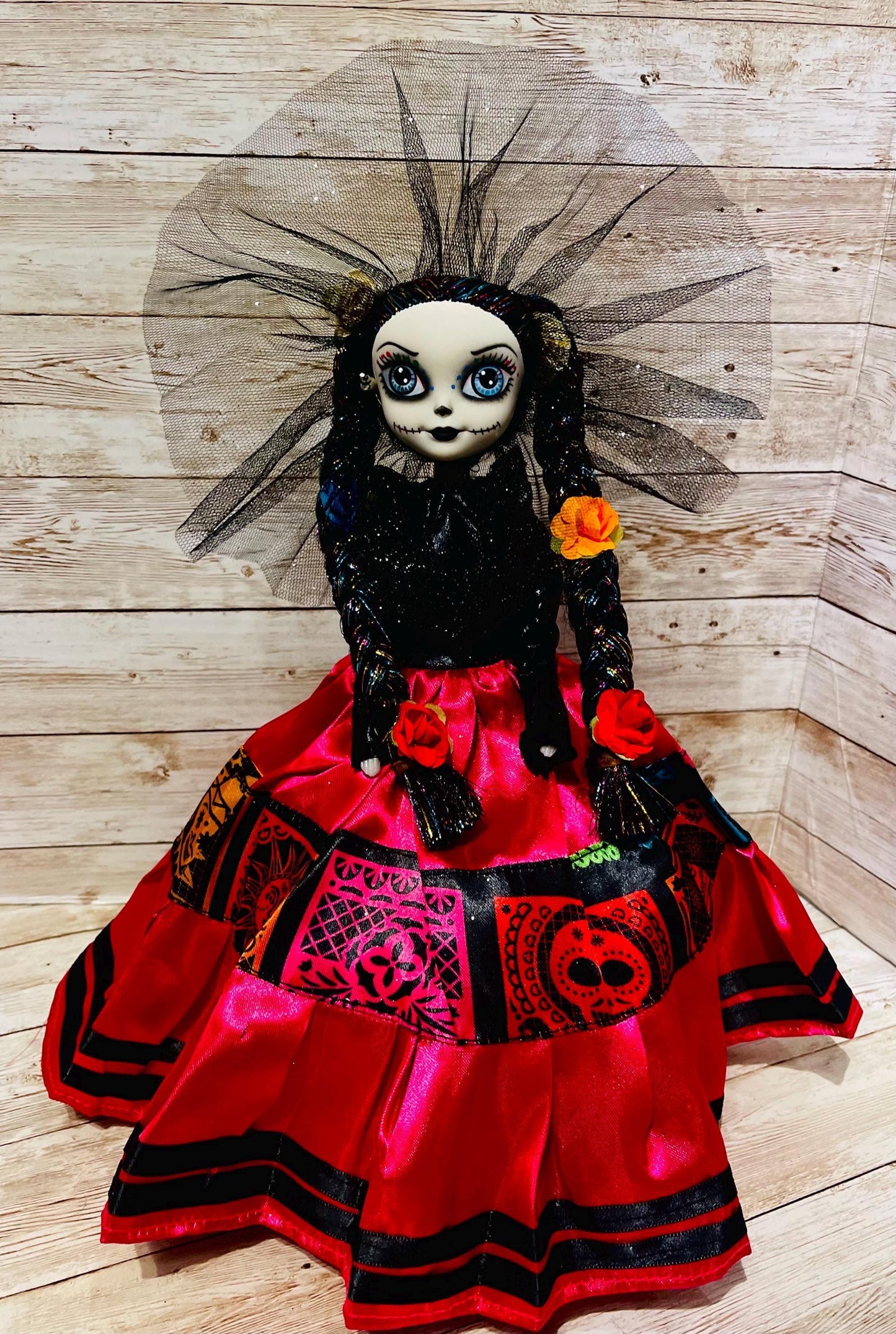 Day of the Dead Frida Kahlo Catrina Doll Catrina de Frida Kahlo Dia de Muertos