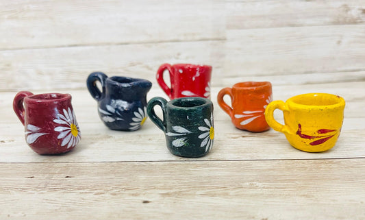 6x Mini Cantaritos Jarritos or Hot Tea Mini Cantaritos Jarritos Mexicanos