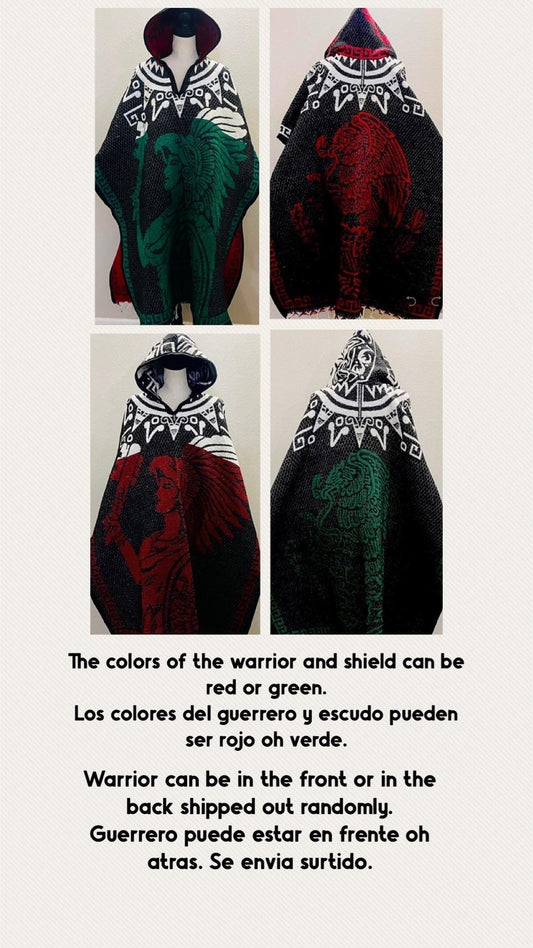 Mexican Poncho Aztec Calendar Poncho Gavan Calendario Azteca con Amor Eterno